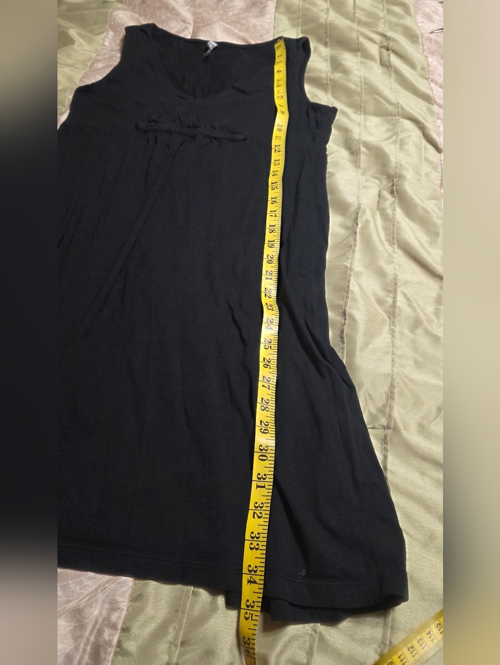 Old Navy Black Sleeveless V-Neck Dress Size Medium Flowy A-Line Casual Classic - Picture 6 of 8